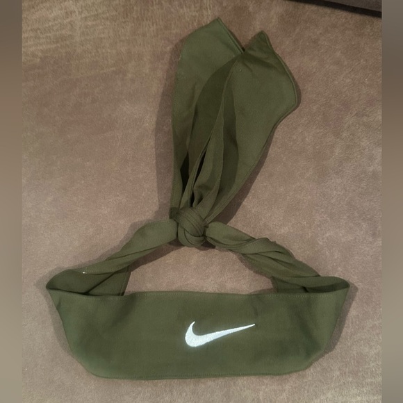 Nike Army Green Tie Headband - Picture 1 of 4